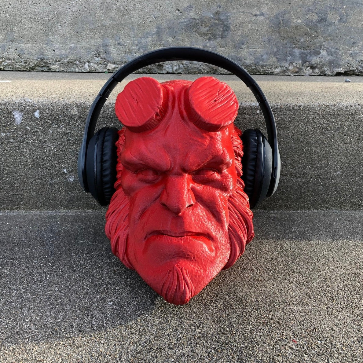 Hellboy Sculpture Headphone Stand