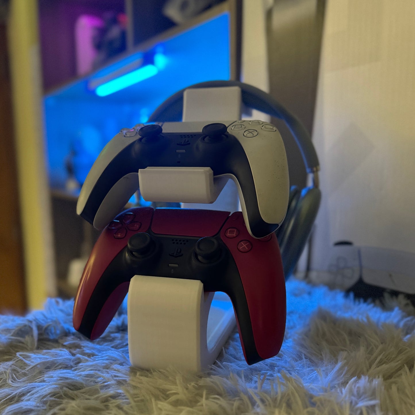 Combined Headphone & Universal Dual Controller Stand