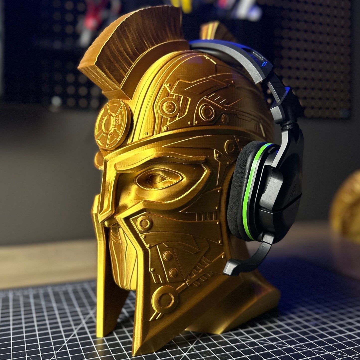 Spartan Warrior Sculpture Headphone Stand