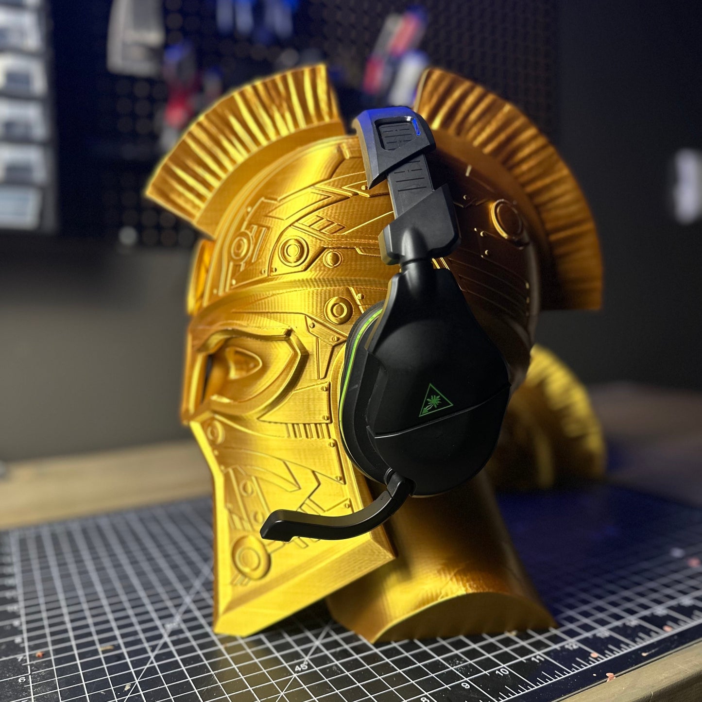 Spartan Warrior Sculpture Headphone Stand