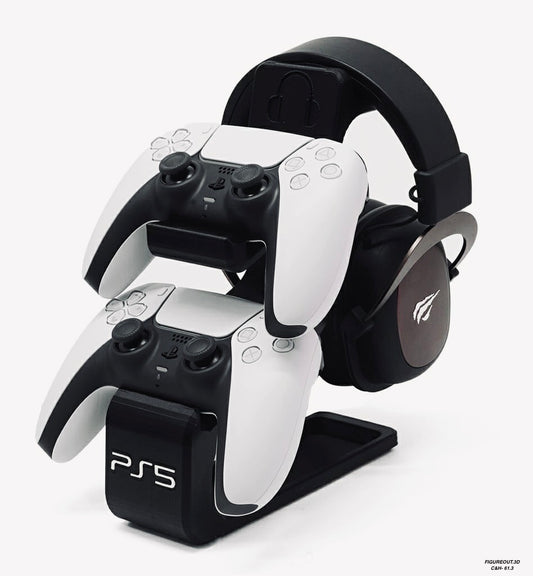 Combined Headphone & PS5 Dual Controller Stand- TR