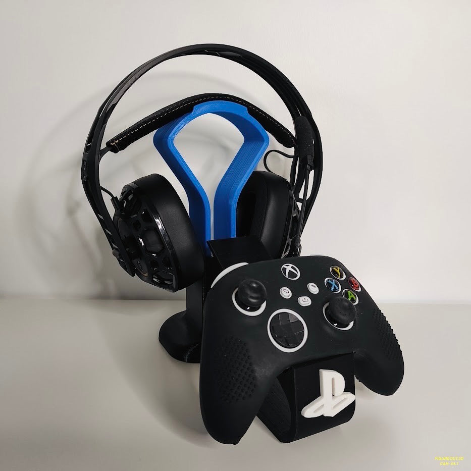 Combined Headphone & PlayStation Dual Controller Stand