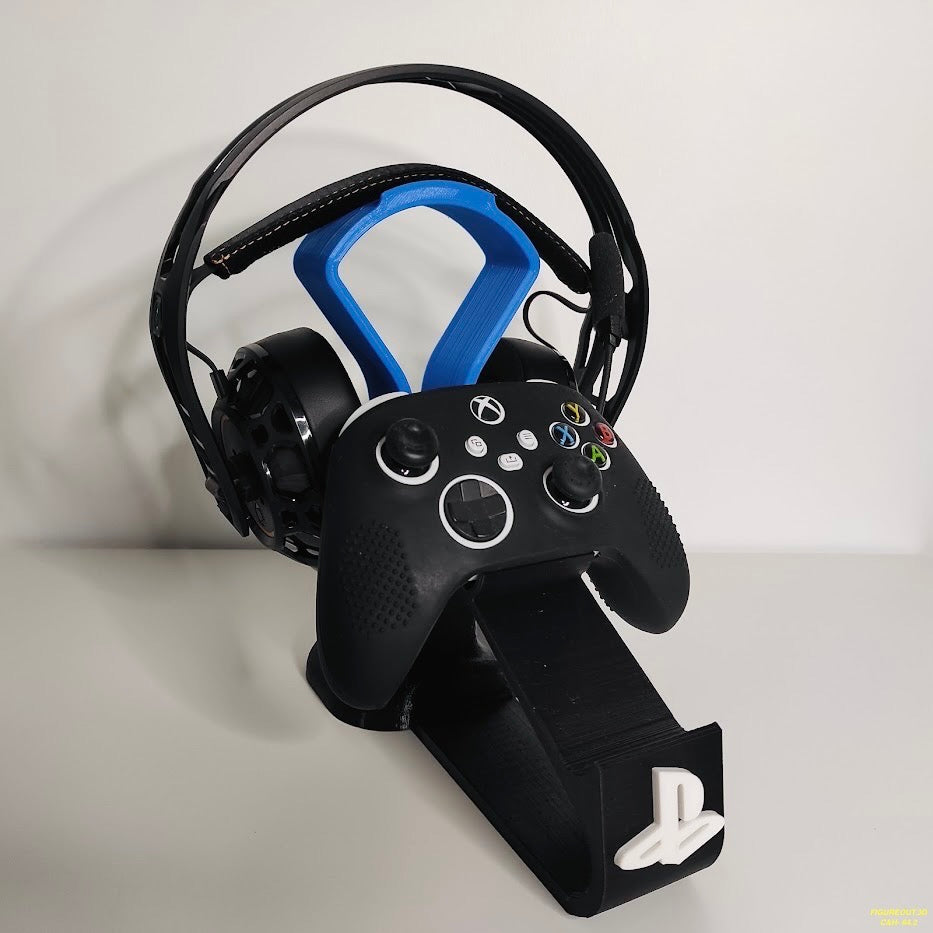 Combined Headphone & PlayStation Dual Controller Stand