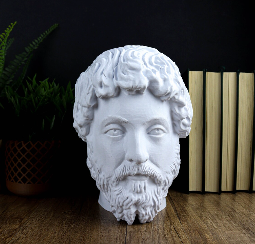 Marcus Aurelius Sculpture Headphone Stand