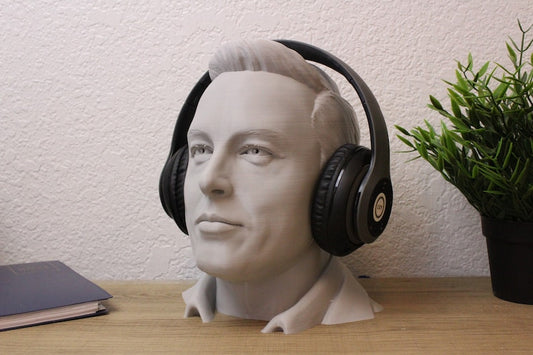 Elon Musk Sculpture Headphone Stand