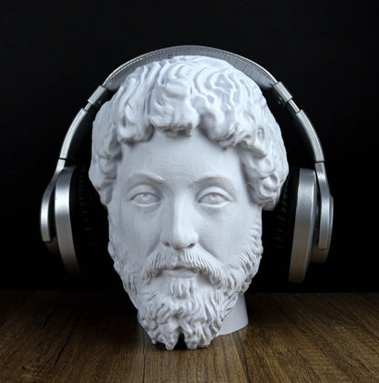 Marcus Aurelius Sculpture Headphone Stand