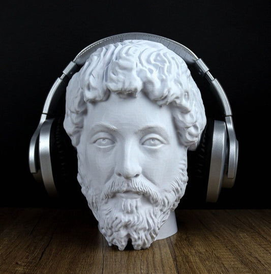 Marcus Aurelius Sculpture Headphone Stand