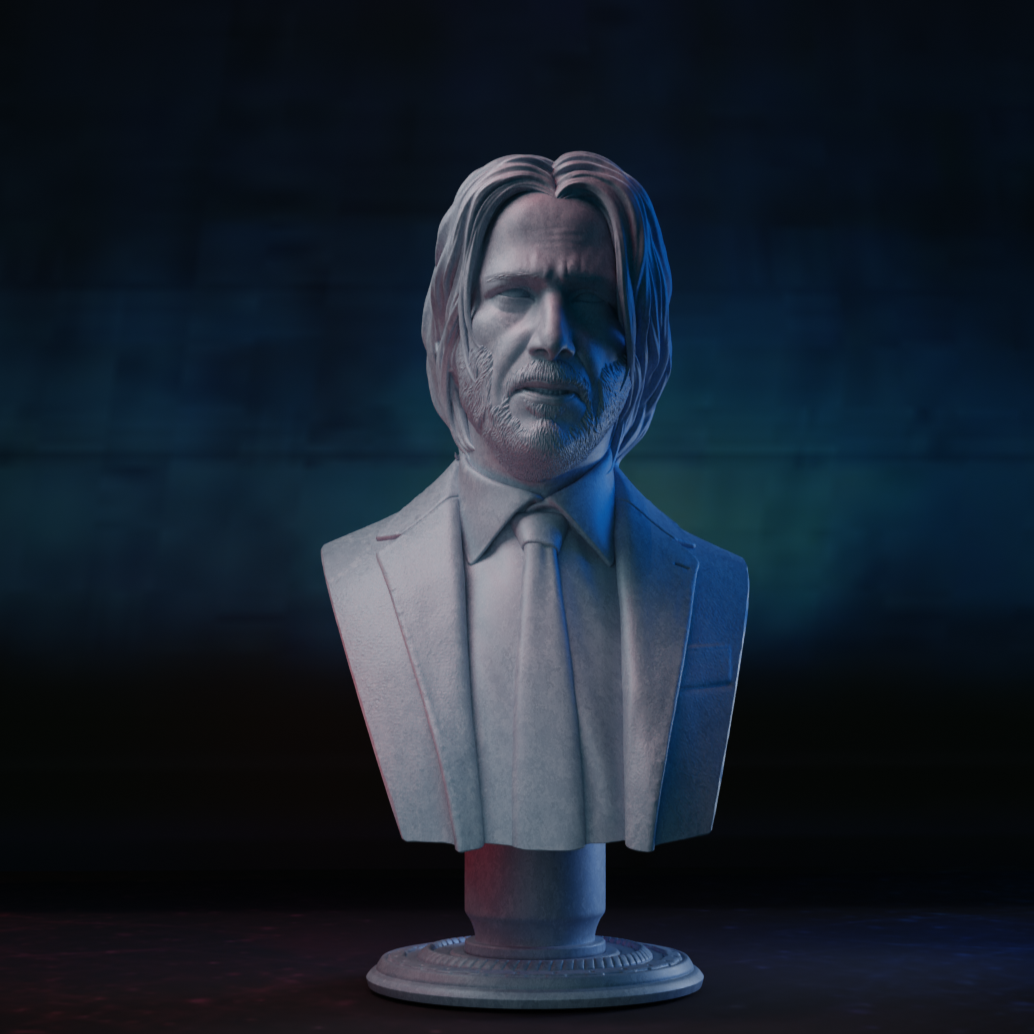 Silent Precision: John Wick Bust